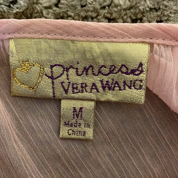 Princess Vera Wang Sheer Lace Peplum Blouse Size Medium EUC - Picture 10 of 10